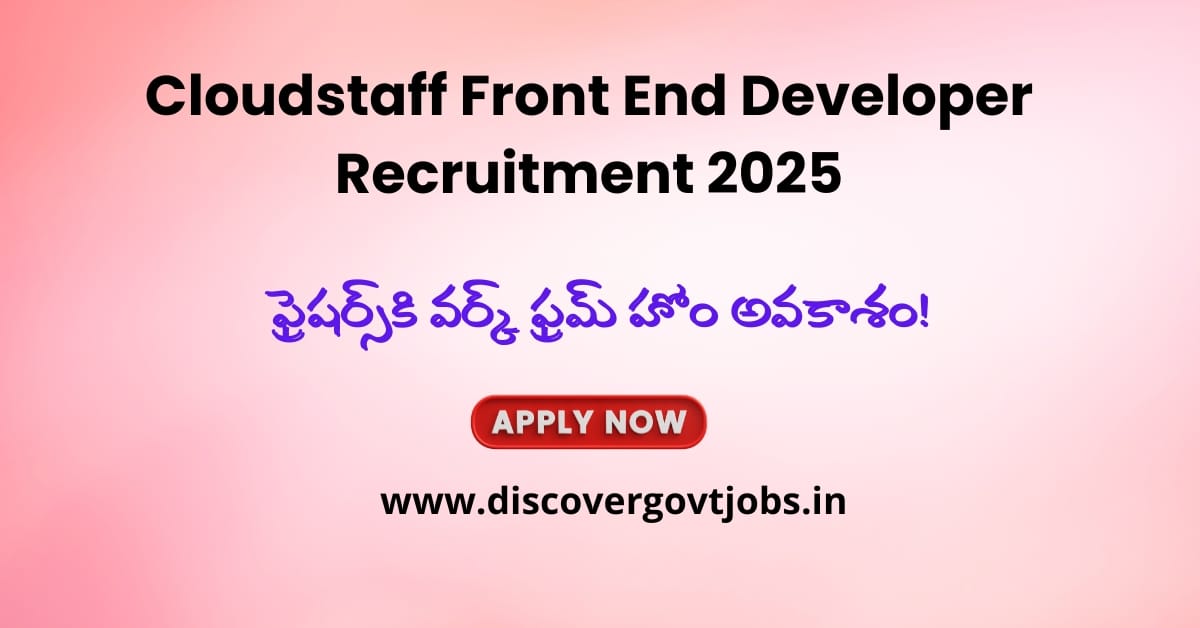 Cloudstaff Front End Developer Recruitment 2025
