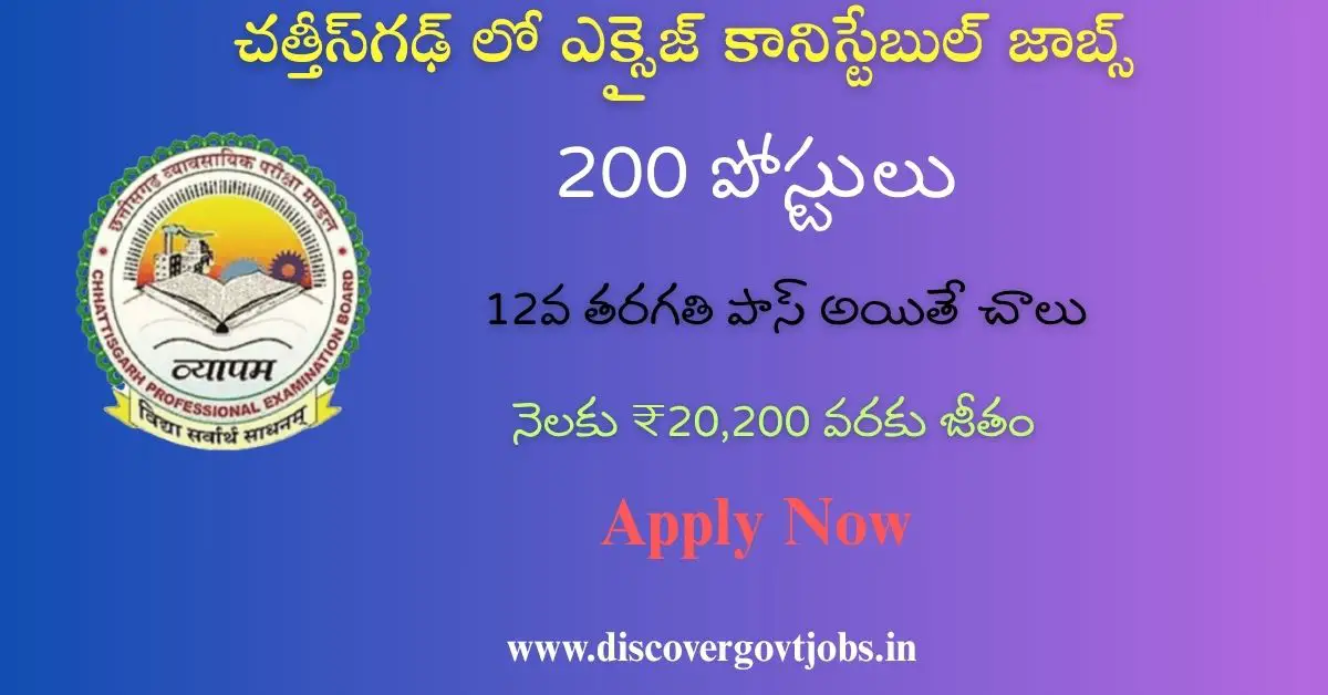 CG Vyapam Recruitment 2025